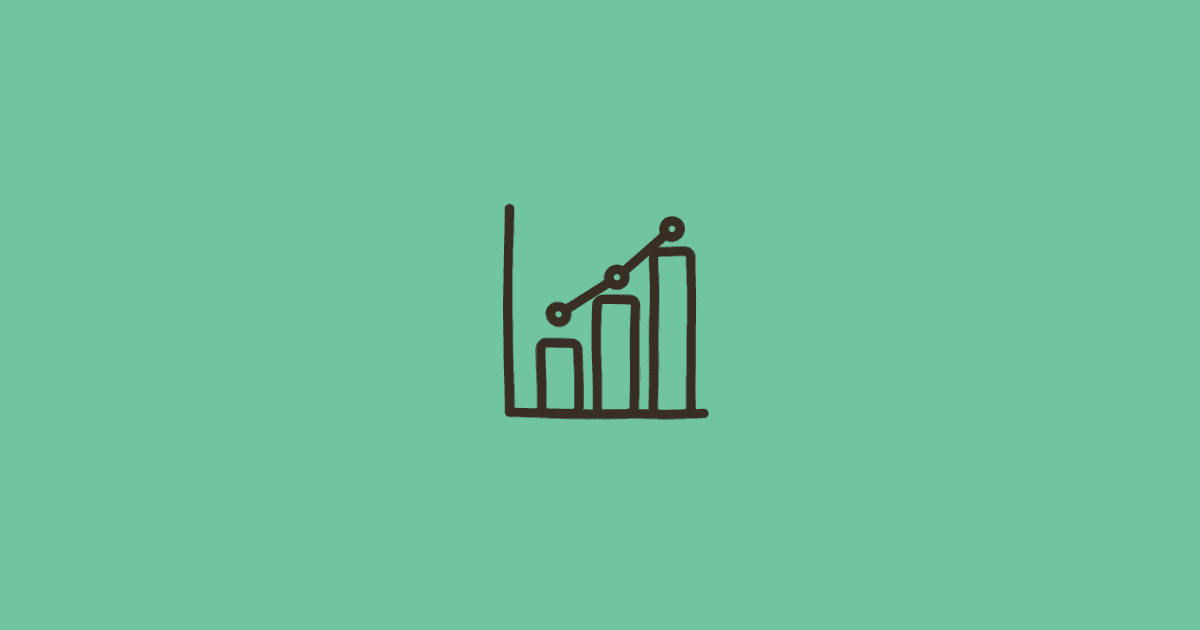 A rising chart representing comparison and performance evaluation across travel agency software options.
